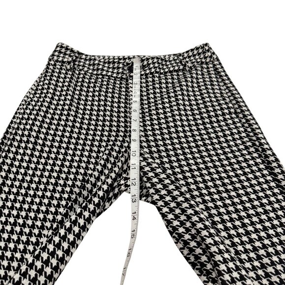 Cabi Women's Black and White Houndstooth‎ Wide Leg Pants Size 4 - Picture 8 of 9
